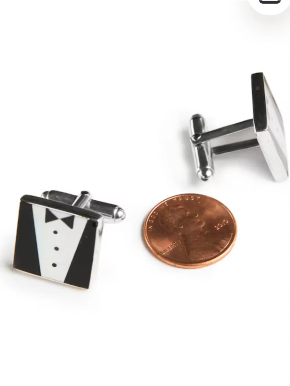 New Sterling silver Classic Tuxedo Square Cufflinks - Black Onyx Mother of Pearl